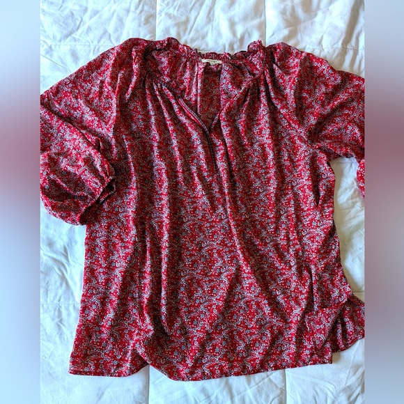 Max Studio Plus Size Blouse, Sz 2x Red - Picture 1 of 10